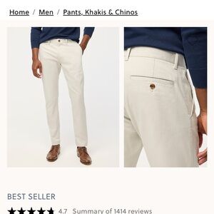 J. Crew Factory Men's Cream Chinos